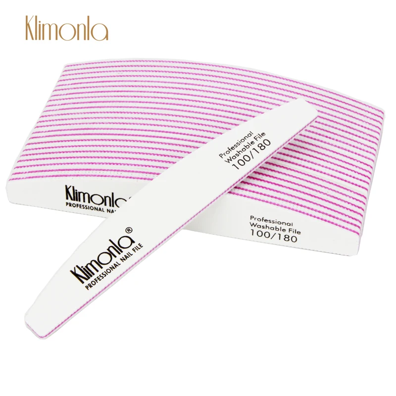 

50Pcs/Lot Lime a ongle Professional Nail File Manicure Ongle 100/180 Sandpaper Polish Buffing White DIY Nail Art Salon Tools