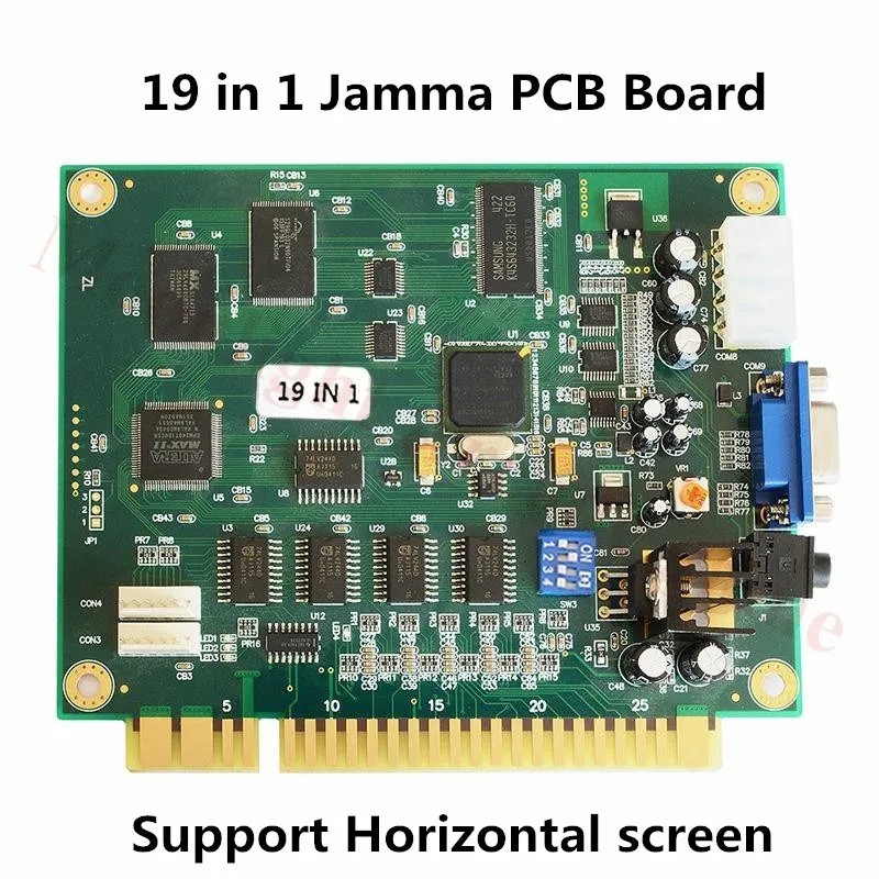 

Аркада доска для игры Jamma 19 в 1 Настольная Игра Аркада мульти-игры печатной платы VGA CGA для горизонтального экрана
