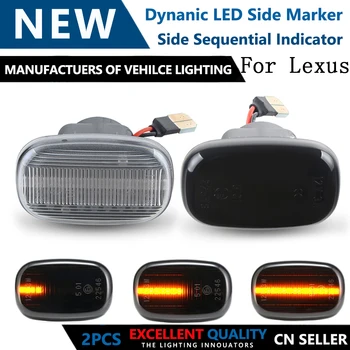 

2x LED dynamic side turn signal blinker lights for Lexus GS300 JSZ147 RX XU1MCU 15 RX300 330 350 400h MCU3 GSU3 MHU3 Car lights