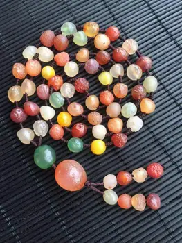 

Wholesale natural Alashan Gobi stone agate bead colorfful necklace accessories