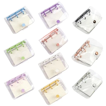 

3 Holes Mini PVC Loose Leaf Transparent Diary Notebook Pocket Traveler Planner 090F