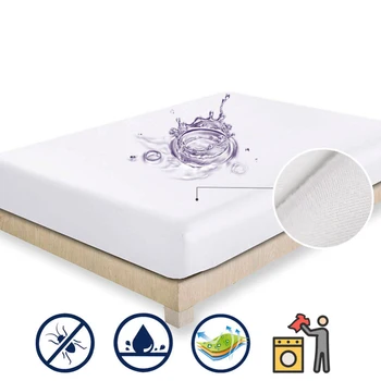 

1pcs Baby Bed Mattress Cover Crib Sheet Polyester Waterproof Fitted Mattress Bed Protector 80 x 200 x 30cm