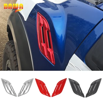 

BAWA Car Front Side Fender Vents Air Outlet Decoration Cover Stickers Accessories For Ford F150 2018+ ABS External Sticker