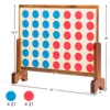 Giant 4 In A Row Game Wood Board Connect Game Play Adults Kids w/Carrying bag 5