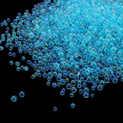 Mini Bubble Ball Beads for Resin Filling and DIY Nail Art Decor (Blue)
