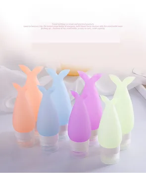 

1PC Mermaid Silicone Durable Refillable Bottle Empty Travel Packing Press For Lotion Shampoo Cosmetic Squeeze Containers