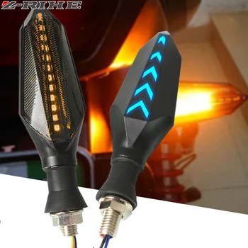 

2PCS LED Turn Signals Motorcycle Flowing Water Blinker Flashing Lights Built Relay Bendable Auto Tail Flasher Indicator Lamp