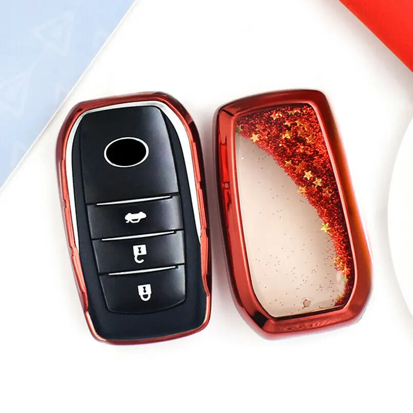 Блестящий ТПУ чехол для дистанционного брелока для Toyota Holder Camry Rav 4 Highlander