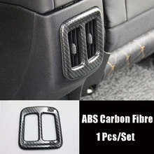 Car Back Rear Air Condition Outlet Vent Frame Cover Trim Shell Matte/Carbon Fibre for Jeep Compass 2017 2018 Car Accessories decorative carbon mesh sticker for car air condition vent black grey 2 pcs