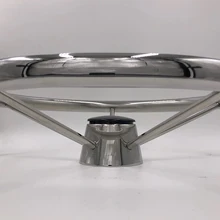 5-спицевый 15-1/2 дюймовые рыболовные плоскогубцы из нержавеющей лодки рулевое колесо 3/4 дюймов вал с центром Кепки для морская яхта понтонную лодку, 25 градусов