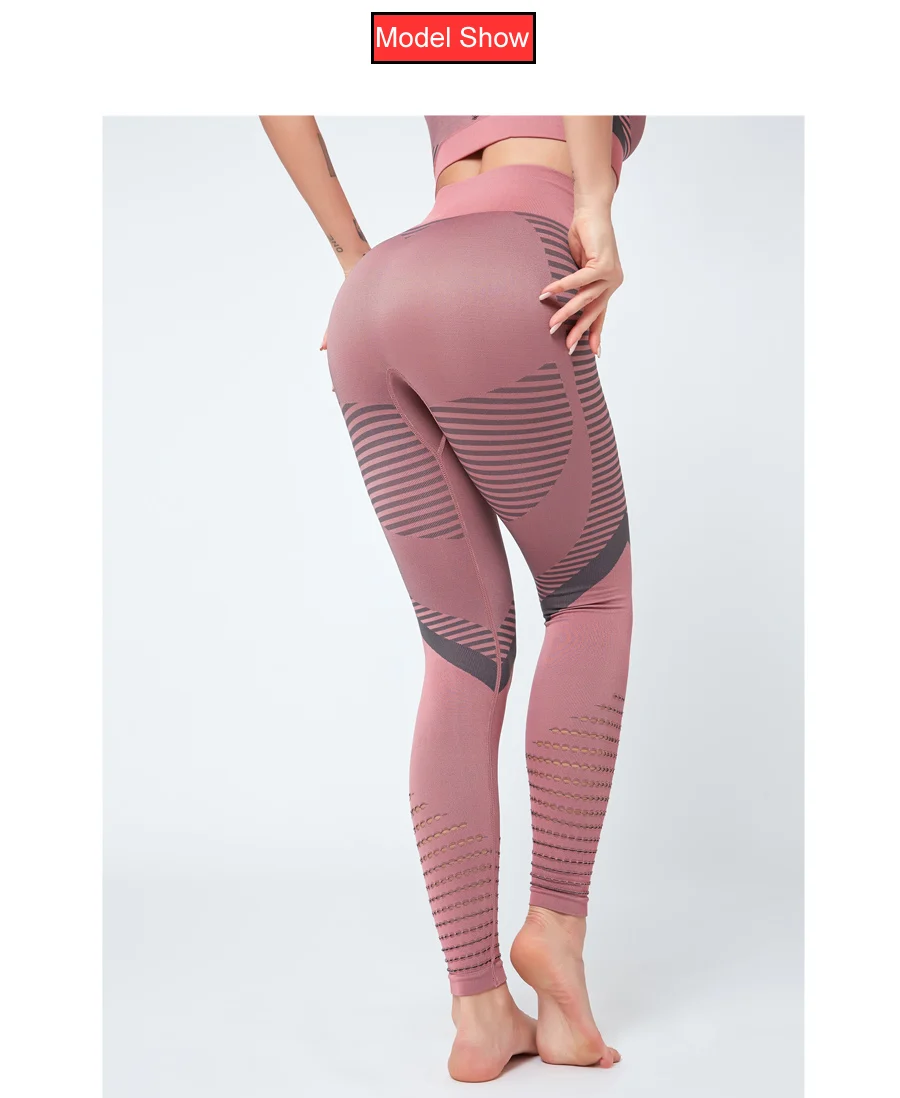 BINAND Seamless Sports Leggings Sport Women Fitness High Waist Yoga Pants Women Hollow Gym Leggings Dry Fit Yoga Leggings Female