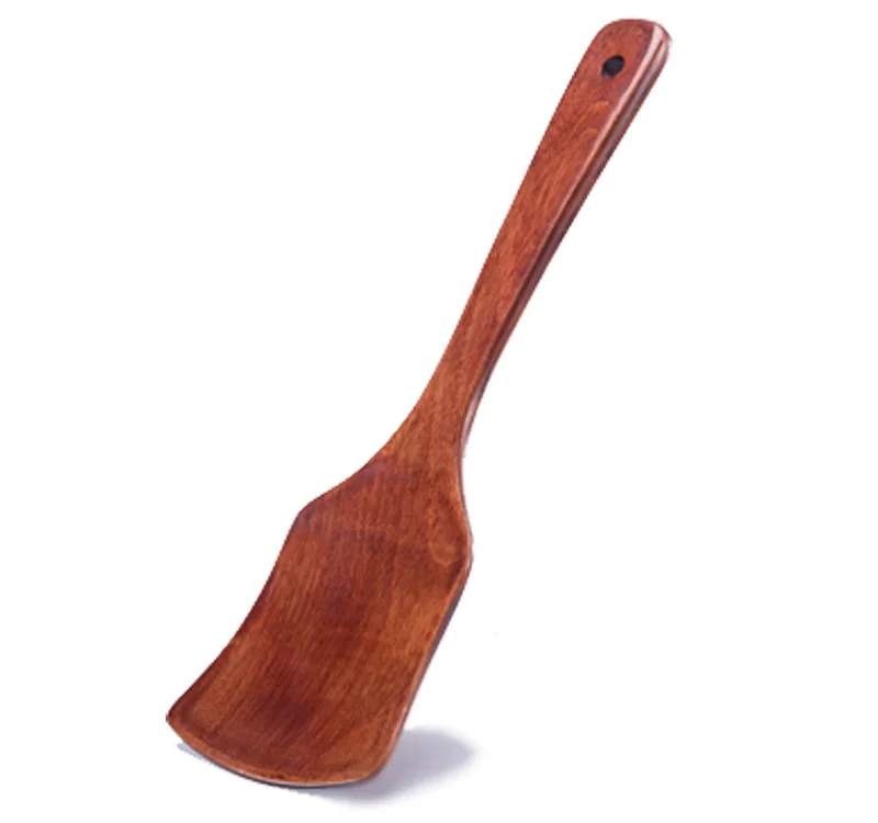 He shi Home 26 Cm Fan-shaped Non-stick Pot Spatula Cooking Wood Spatula Kitchenware Logo Customizable