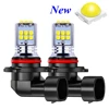 2 uds H8 H11 H10 H16 5202 PS X 24W 9006 HB4 9005 HB3 PY24W P13W 1800LM bombillas LED COCHE luces de niebla Auto DRL lámparas blanco amarillo 12V 24V ► Foto 1/6