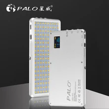 PALO Dimmable LED Studio Camera Photo Video Light Rechargeable LED Fill Light LCD Display For Canon Sony Nikon Camera DV aputure amaran al h198 cri 95 on camera led video light for canon nikon sony panasonic camcorders