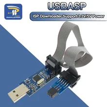 LC-01 1 комплект 10Pin до 6 Pin плата адаптера+ USBASP USBISP AVR программист USB ATMEGA8 ATMEGA128 ATtiny/CAN/PWM 10Pin модуль провода DIY