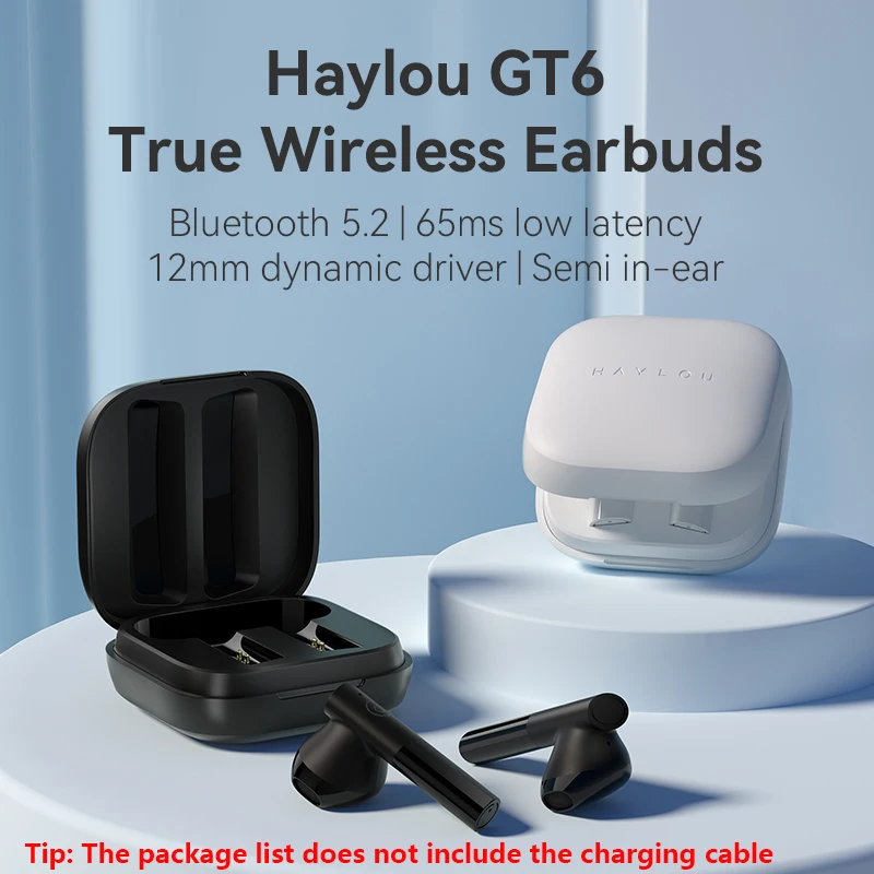Беспроводные наушники Haylou GT6 tws с поддержкой Bluetooth 5 2 для геймеров huawei xiaomi низкой