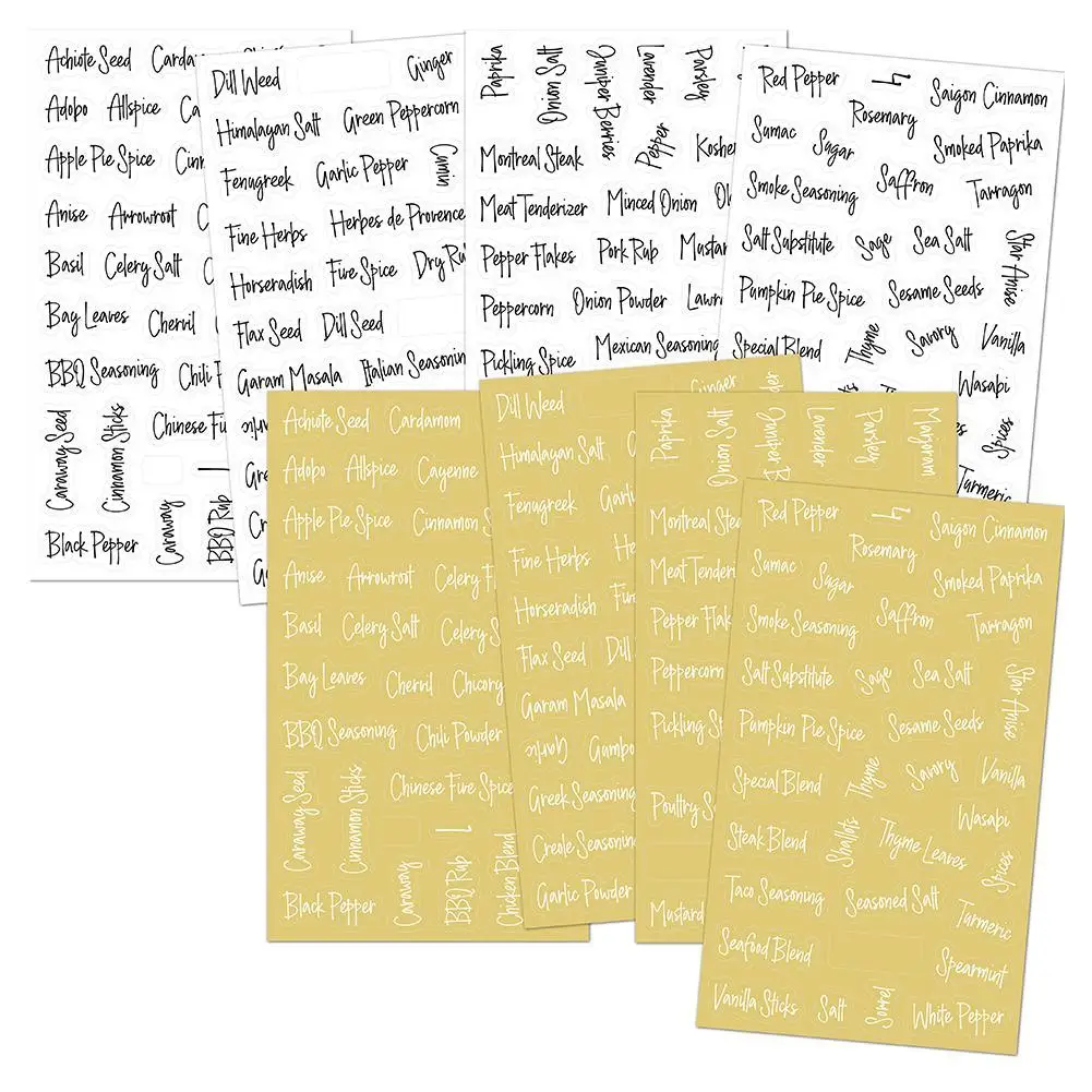 Labels Sticker Clear Waterproof Pantry Food Jam Seasoning Jar Self Adhesive 274 label stickers