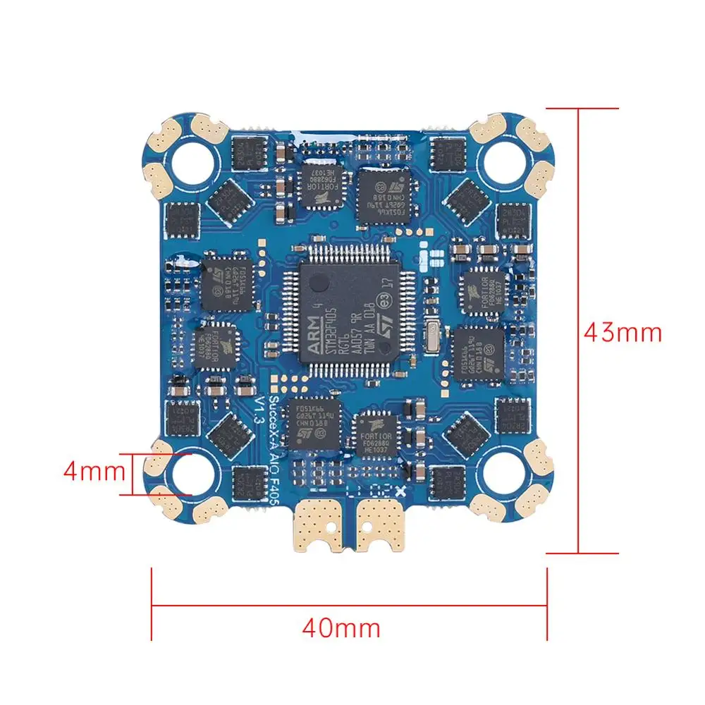 Контроллер полета iFlight SucceX A F4 40A 2 6S BlHeli32 AIO Board(MPU6000) с USB Type C/Dual BEC 5 В/10 в для системы HD
