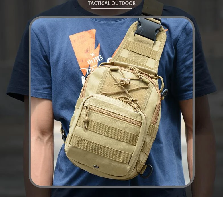 Bolsa Bandolera táctico para caza, mochila para acampar, mochila Molle para el pecho, paquete de herramientas para hombre