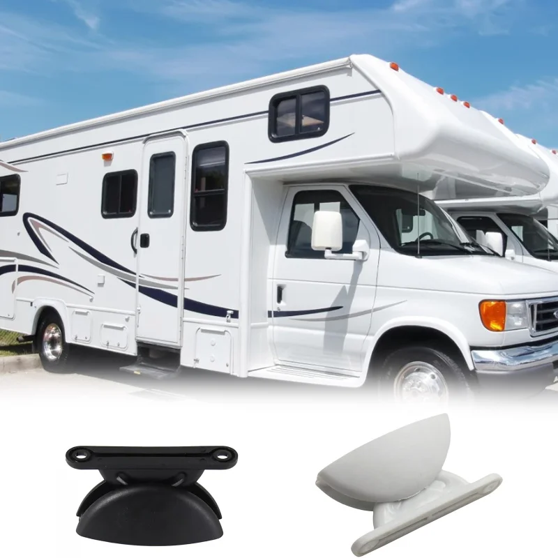 

White/Black Nylon Doorstop For Caravan Motorhome Boat Camper RV Nylon Doorstop Installed In Closet Drawer Car Accessories