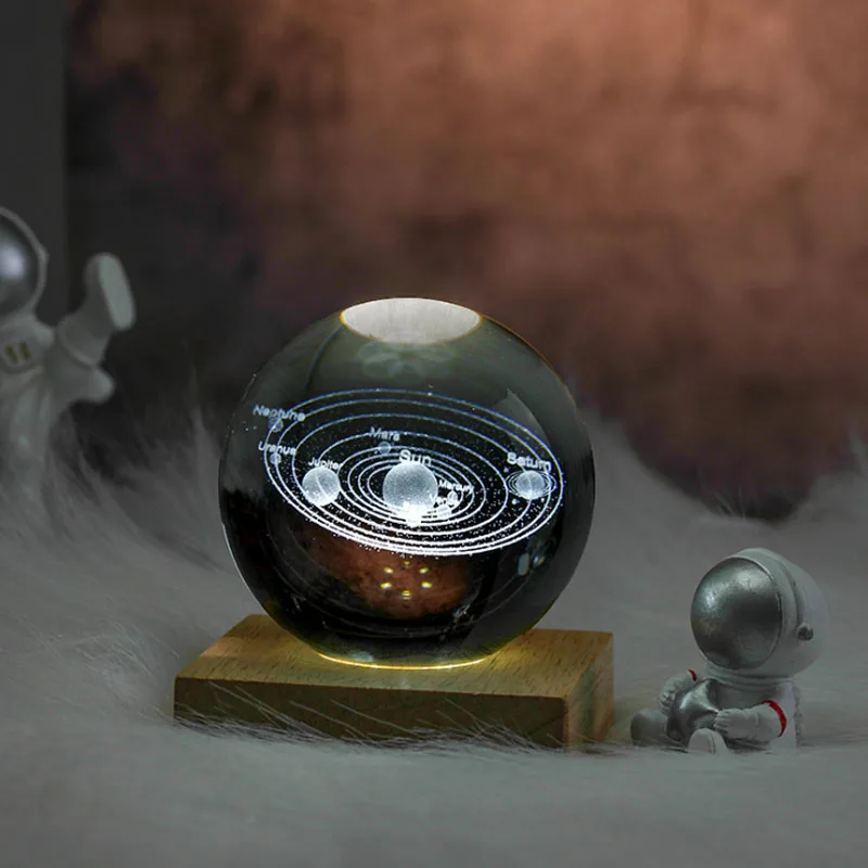 Bola de cristal estrela 3D clara signo do zod¨ªaco bola de cristal gravada  esfera de vidro decora??o para casa enfeite de presente de anivers¨¢rio