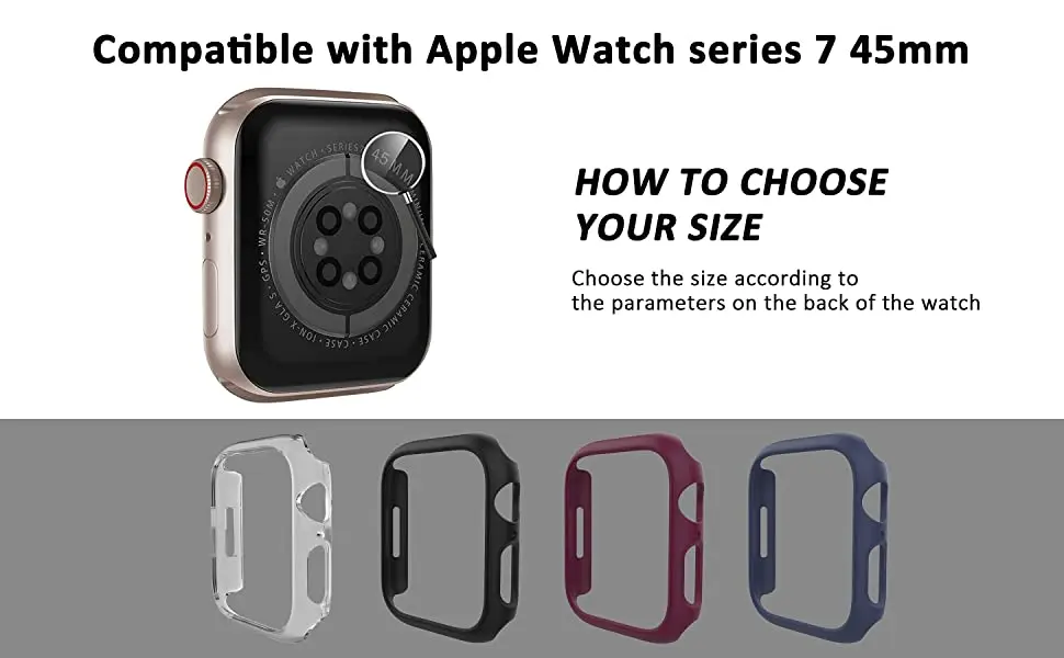 Cover for Apple Watch  45mm 41mm  44mm  40mm 42mm 38mm Shock-Proof Resist Bumper Protective Case for iWatch SE 7 6 5 4 3 2 1