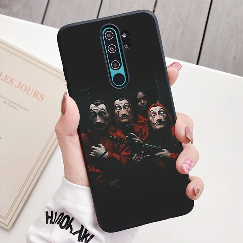 Casa De Papel Silicone Ốp Lưng Điện Thoại Redmi Note 8 7 Pro S 8T Cho Redmi 9 7A bao Da phone cases for xiaomi Cases For Xiaomi