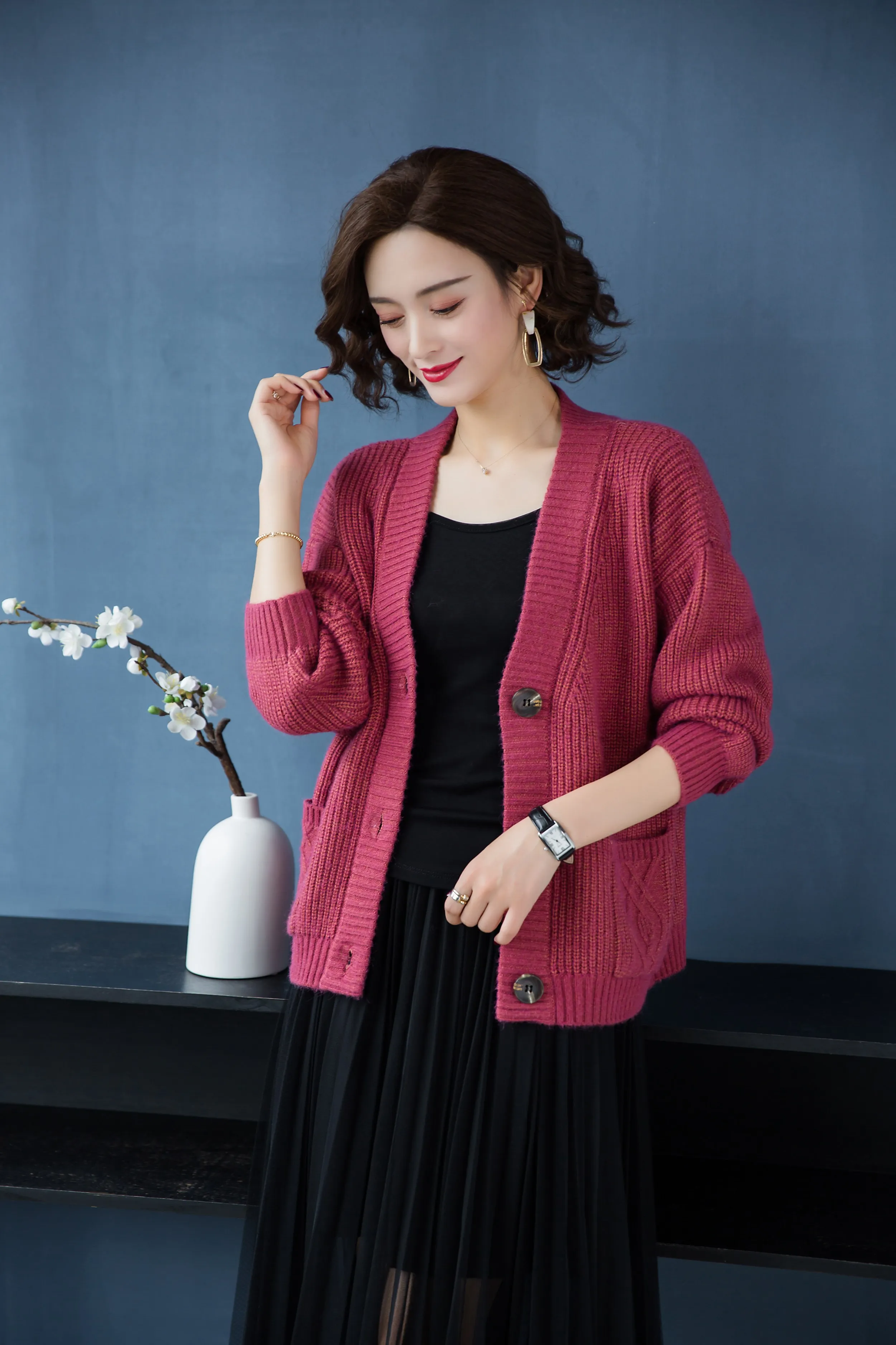 YISU Fashion Solid Knitted Cardigan Women Casual Long Sleeve Autumn winter Female Crochet Short paragraph Cardigans Women