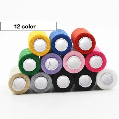 Shuanshuo 12pcs/box 350M/Roll Sewing Machine thread, Hand stiching,Sew thread,Pachwrok work Cotton Thread,DIY Sewing tools - Цвет: A 10 PCS  ONE COLOR