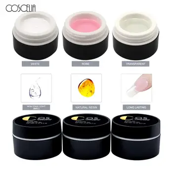 

Thick Builder Gel for Nail Extensions UV Nail Gel Polish Hard Jelly Gel 15ml Pink Clear White False Tips Long Black Case