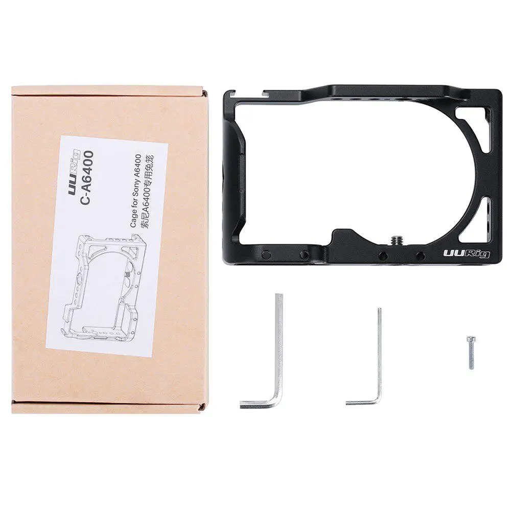 Instock Vlog Cage Case Vlogging металлический корпус для sony A6400 с холодным башмаком для микрофона DSLR камера клетка 1/4 3/8 винт
