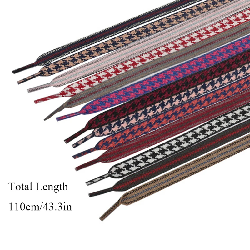 

1 Pair 110cm Flat Casual Shoelaces Fashion Classic Sports Sneakers Shoes Laces 13 Colors Polyester Shoe Strings for Women Men