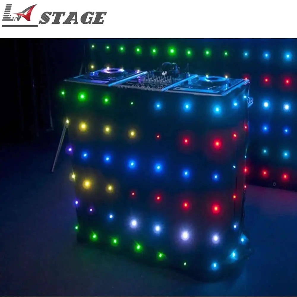 Arte Engaño perder Iluminación de escenario para cabina de DJ, luces LED de alta calidad con  Control DMX512, cortina de vídeo, P18 _ - AliExpress Mobile