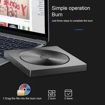 

External DVD Drive Optical Drive Type-C USB 3.0 CD ROM Player CD-RW Burner Writer Reader Recorder Portatil for Laptop Windows PC