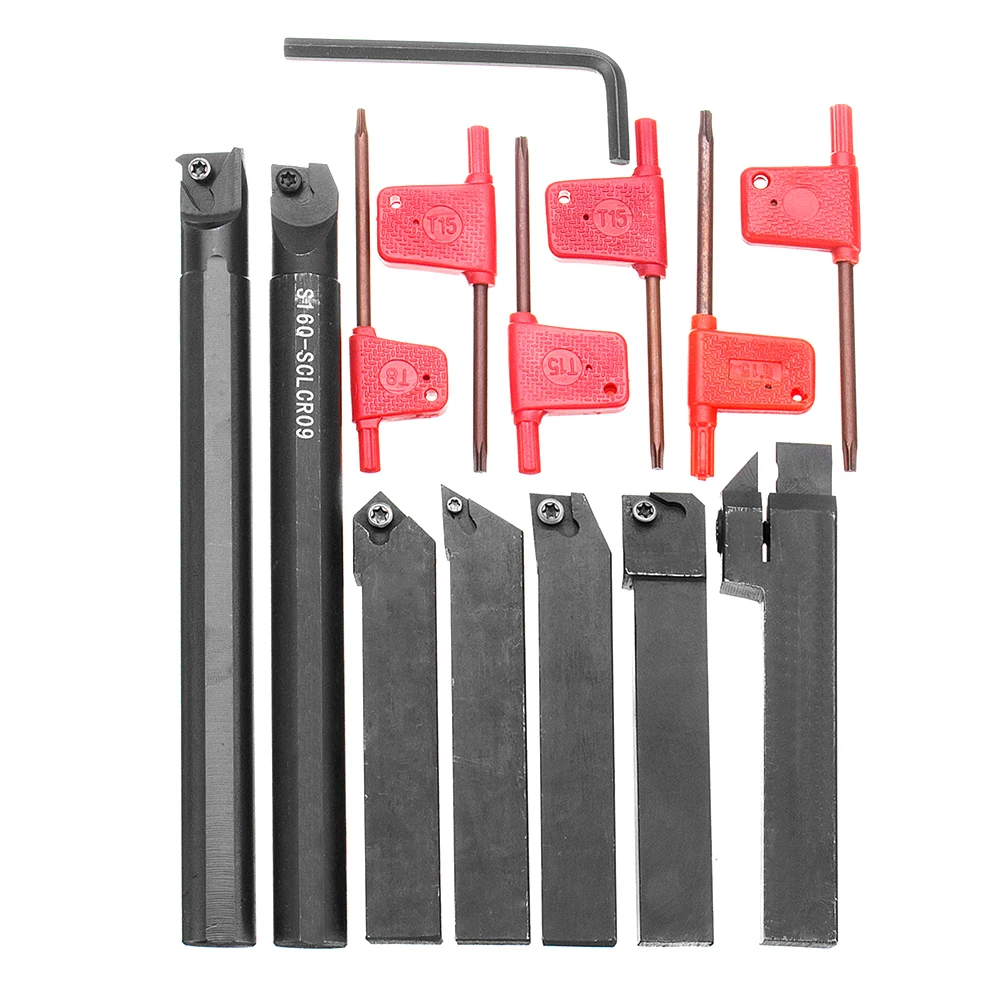 

7Pcs Set of 16mm Lathe Turning Tool Holder Boring Bar CNC Tools Lathe Cutting