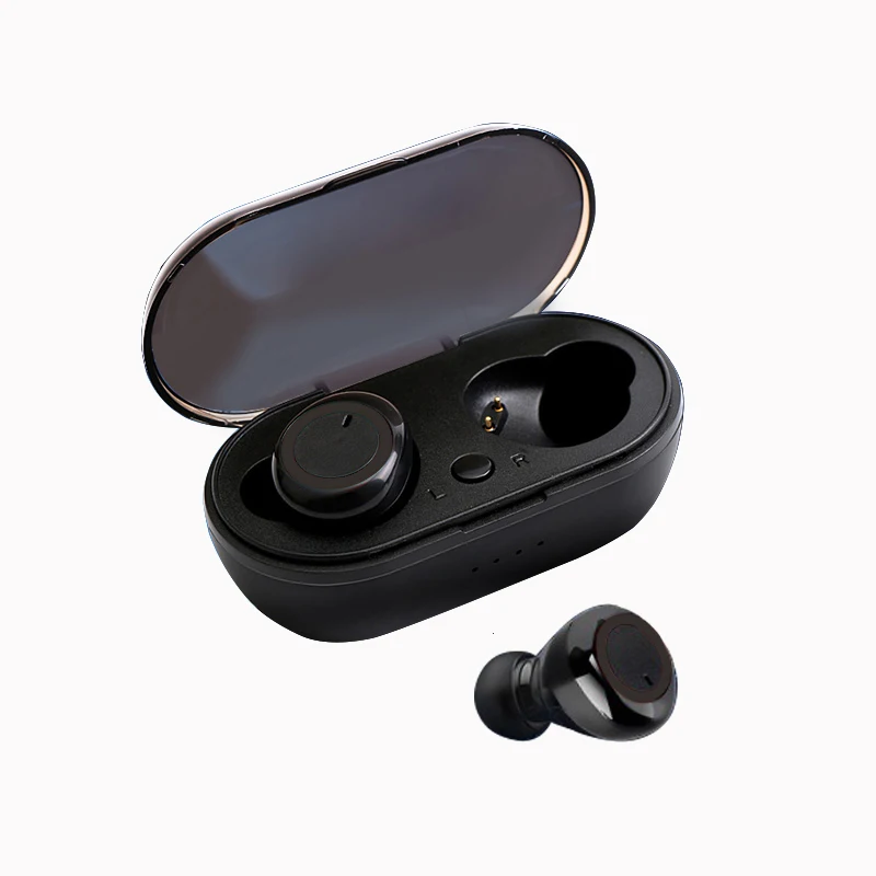 Black-Black YOU FIRST TWS наушники беспроводные Bluetooth наушники 5,0 стерео гарнитура Магнитная Fone De Ouvido для мобильного телефона iPhone 8X11 - Цвет: Black-Black