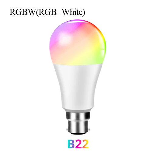 B22 RGBW Wifi-патрон, умный свет лампы умная красочная Светодиодная лампа RGBW E27 E14 B22 15 Вт приложение синхронизации дистанционное управление работает с Alexa Google Home - Цвет: B22 RGBW