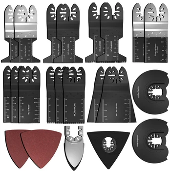 

40pcs/set Renovator Quick Install Craftsman Multifunctional Oscillating Accessory Sanding Cutting Tools Power Saw Blades Plastic