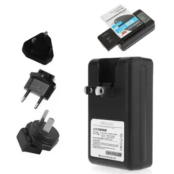 

LCD Indicator Screen Universal Battery Charger For Cell Phones Mobile & USB Port