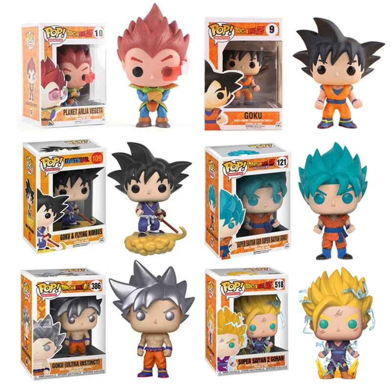 Funko POP Dragon Ball Z Супер Саян Гоку Вегета мультфильм кукла аниме виниловые Фигурки Коллекционная модель игрушки 2F64