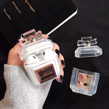 

3D luxury Perfume bottle Silicone Cover For apple Airpods 2 1 Pro Case bluetooth headphone accesorios cute Earphone Protective