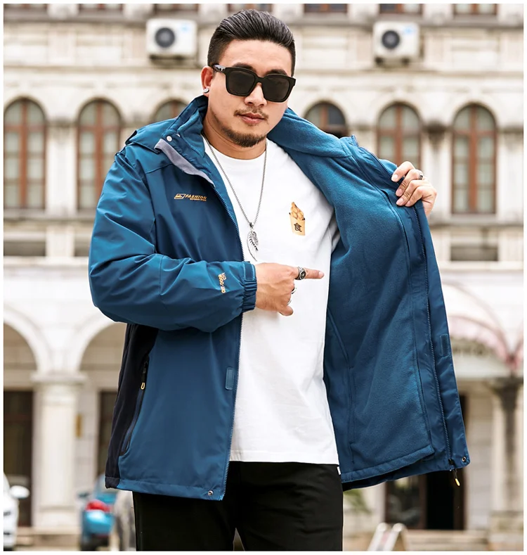 Новинка плюс размер 8XL 7XL мужская зимняя флисовая куртка 2 шт. уличная спортивная ветровка Рыбалка Туризм Кемпинг Лыжная брендовая куртка