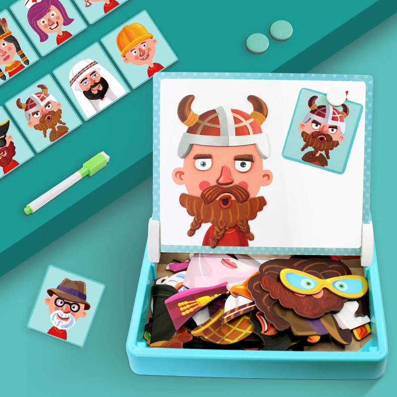 Детская игрушка, магнитная головоломка, 3D головоломка, дорожное движение, буквы и цифры, деревянная головоломка, Ранние развивающие игрушки для детей, подарок
