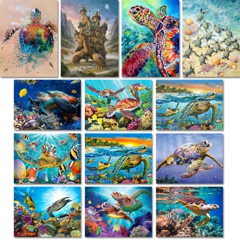 

Full Round Drill 5D DIY Diamond Painting "Sea Turtle" Handmade 3D Diamond Embroidery Sets Cross Stitch Diamond Mosaic Decor Gift
