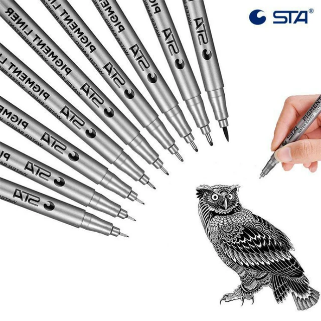 1 Pc The Best Quality Black Technical Graphic Fine Line Drawing Pen Sketch  Ink Marker Pens 0.05-0.8mm For Hook Line Painting Pen - Art Markers -  AliExpress