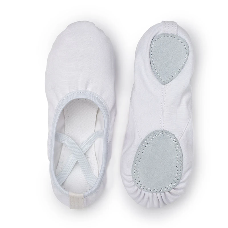 USHINE Quality red professional Ballerina Split-Sole Canvas Dance Gymnastics Kids Yoga Ballet Flats Children Dance Shoe Woman 4