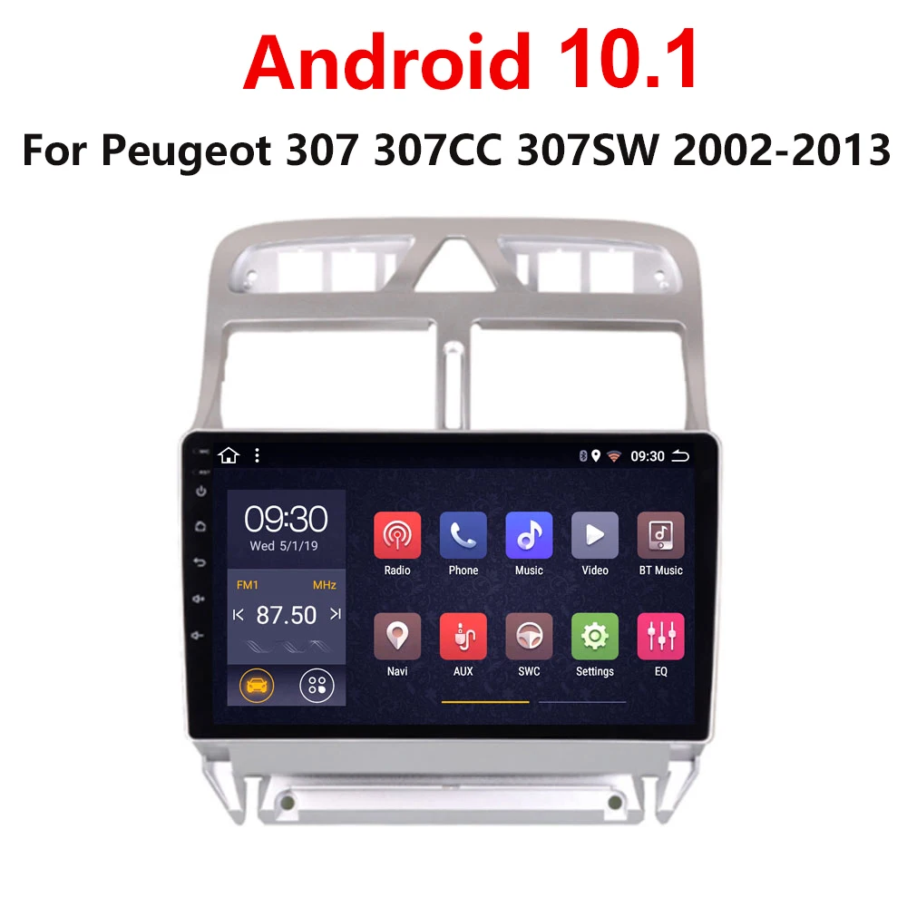 Автомагнитола на Android 10 1 с gps-навигацией для Peugeot 307 307CC 307SW 2002-2013 | Автомобили и