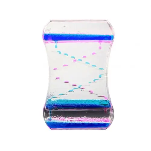 Жидкое движение пузырь капельного масла песочные часы таймер часы детские игрушки домашний Декор подарок - Цвет: Blue Pink