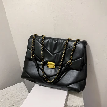 

Large Vintage PU Leather Crossbody Bag for Women 2020 Branded Chain Designer Handbags Women's Trend Hand Bag Cross Body Bags