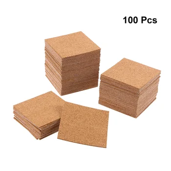 

100PCS Safe Pratical Useful Durable Convenient Cork Strip Self-adhesive Cork Cork Spacer Cork Gasket Cork Pads